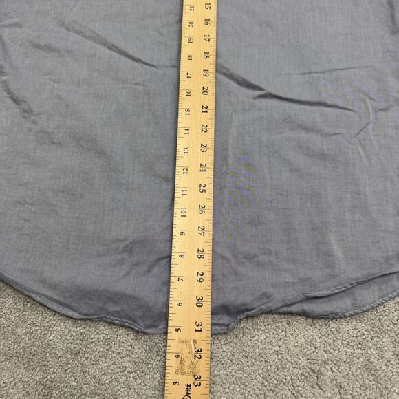 Brooks Brothers Vintage 90s Dress Shirt Mens 16.5 34 Blue Twill Egyptian Cotton - Picture 11 of 14